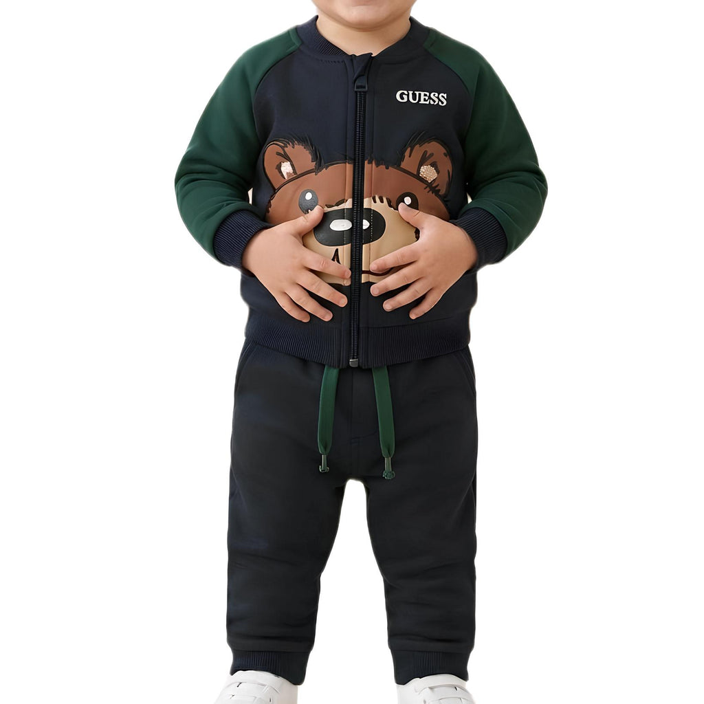 GUESS TUTA 2 PZ. NEONATO. COTONE GARZATO.