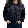 GUESS FELPA STRASSATA RAGAZZA. COTONE GARZATO.
