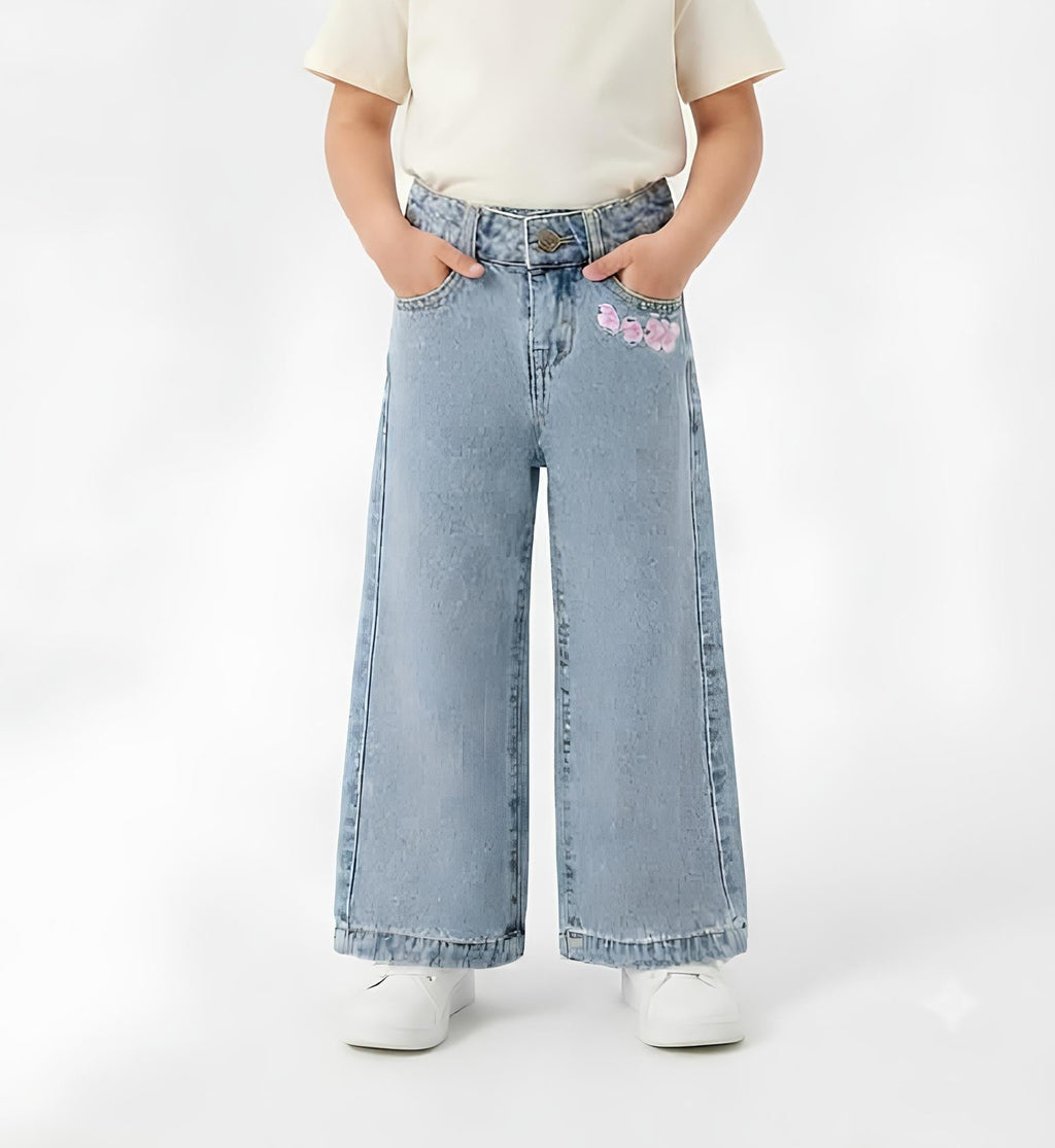 YOURS JEANS A PALAZZO BIMBA. COTONE.