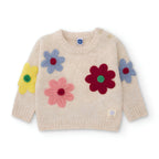 Tuc Tuc maglione fiore bimba. Acrilico.