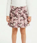 SARABANDA GONNA FANTASIA CAMOUFLAGE CON PIEGHE, BAMBINA. COTONE.