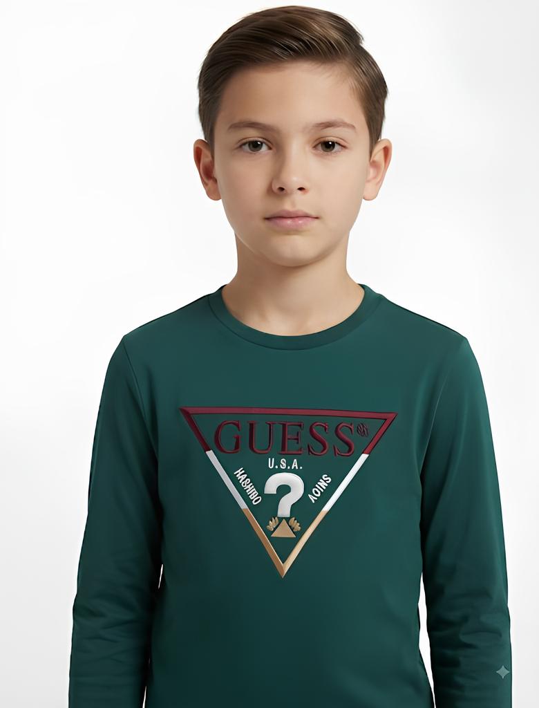 GUESS MAGLIETTA MANICA LUNGA RAGAZZO. COTONE.