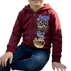 GUESS FELPA BIMBO, CON ZIP E CAPPUCCIO.COTONE GARZATO.