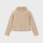 MAYORAL CARDIGAN CON COLLO ECOPELLICCIA STACCABILE BIMBA.