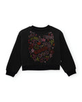 TUC TUC FELPA BIMBA/RAGAZZA CON STRASS MULTICOLOR. COTONE FELPATO.