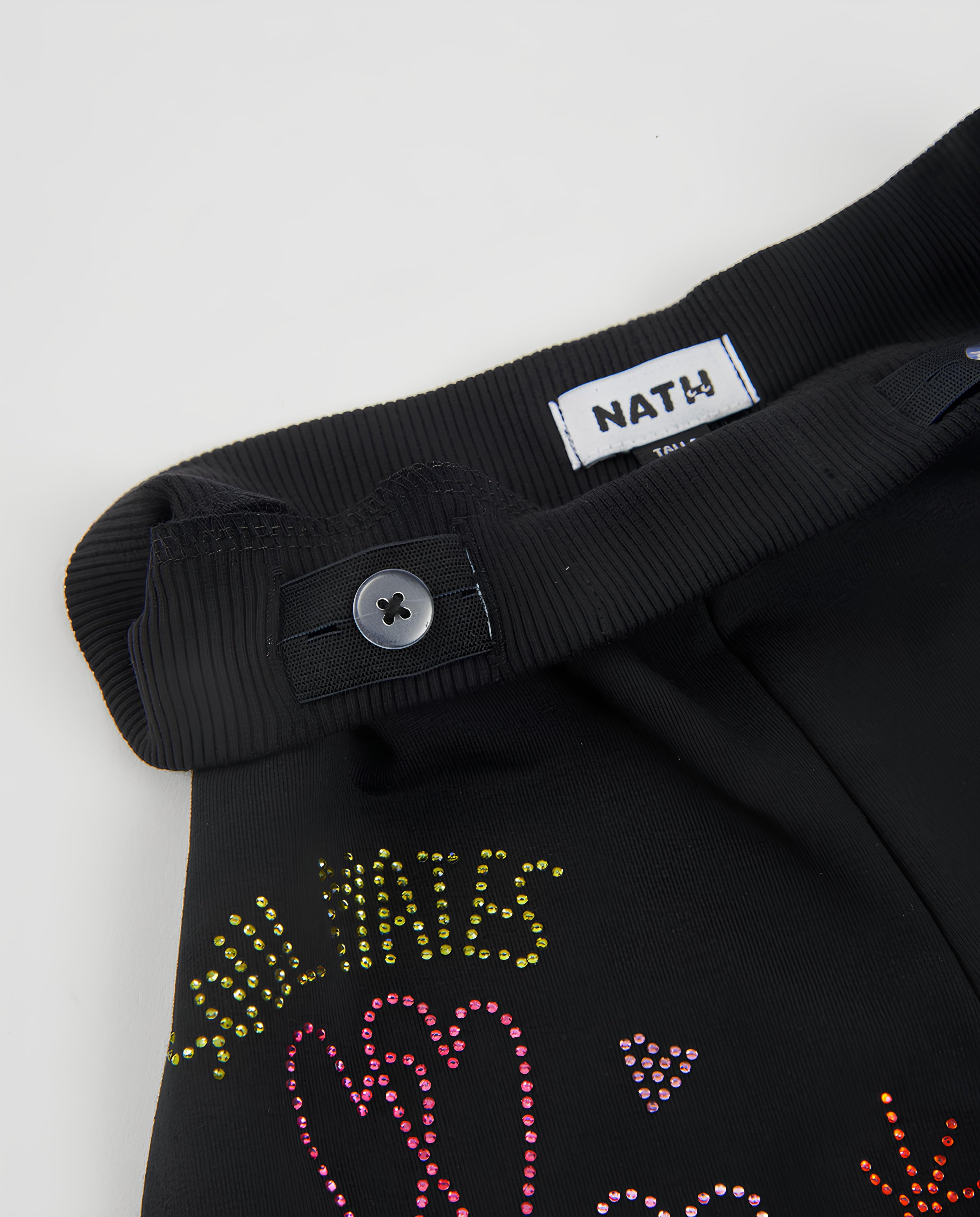 TUC TUC PANTALONE PALAZZO BIMBA/RAGAZZA CON STRASS MULTICOLOR. COTONE FELPATO.