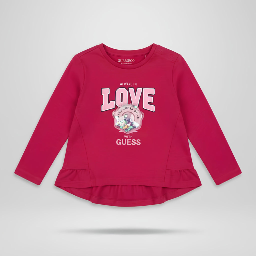Guess maglietta manica lunga bimba. Cotone.