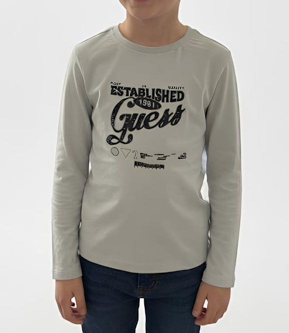 GUESS MAGLIETTA MANICA LUNGA RAGAZZO.COTONE.
