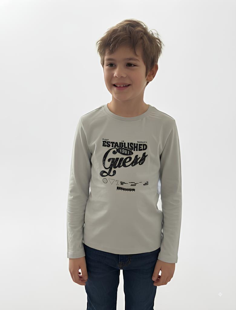 GUESS MAGLIETTA MANICA LUNGA RAGAZZO.COTONE.