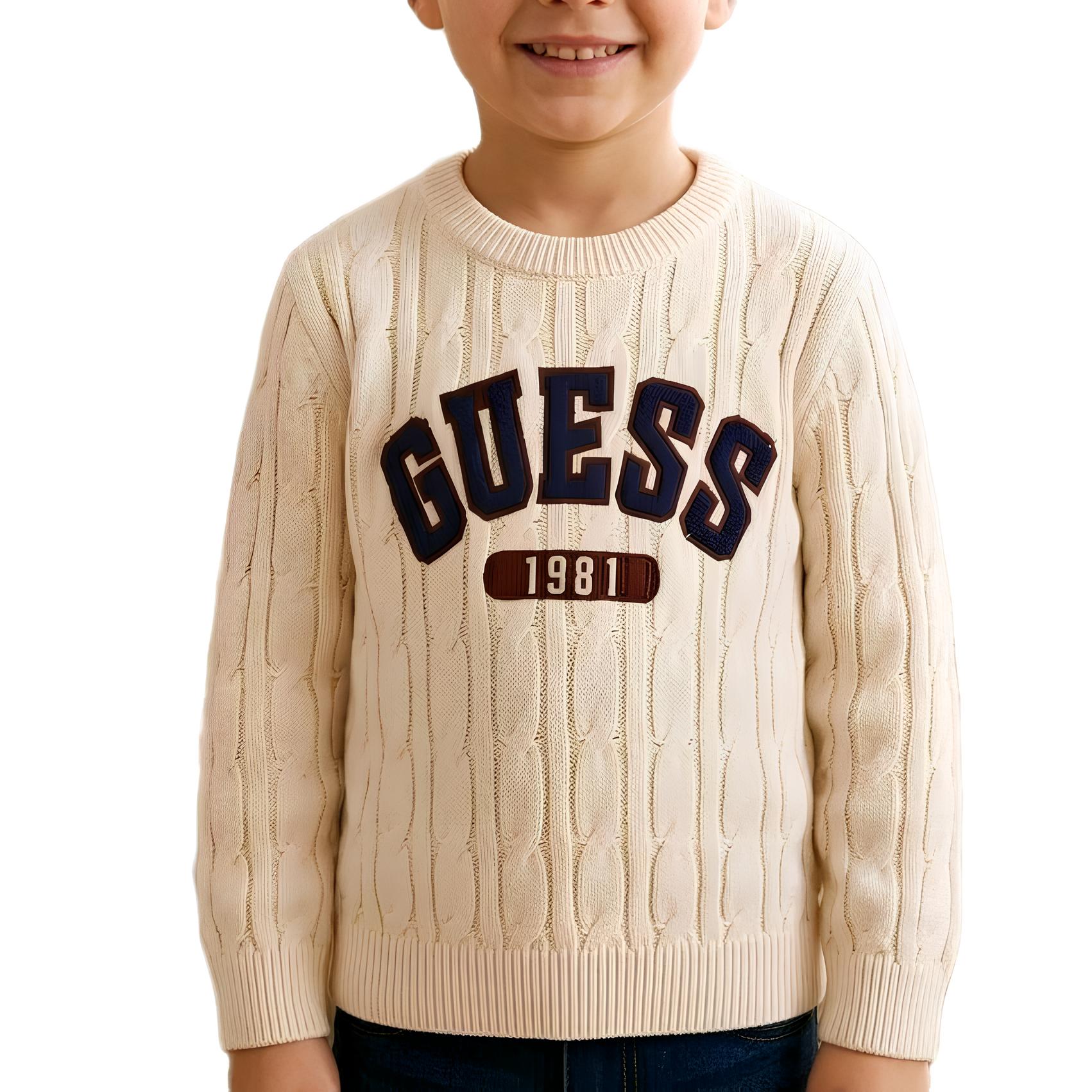 GUESS MAGLIONE BIMBO. COTONE.