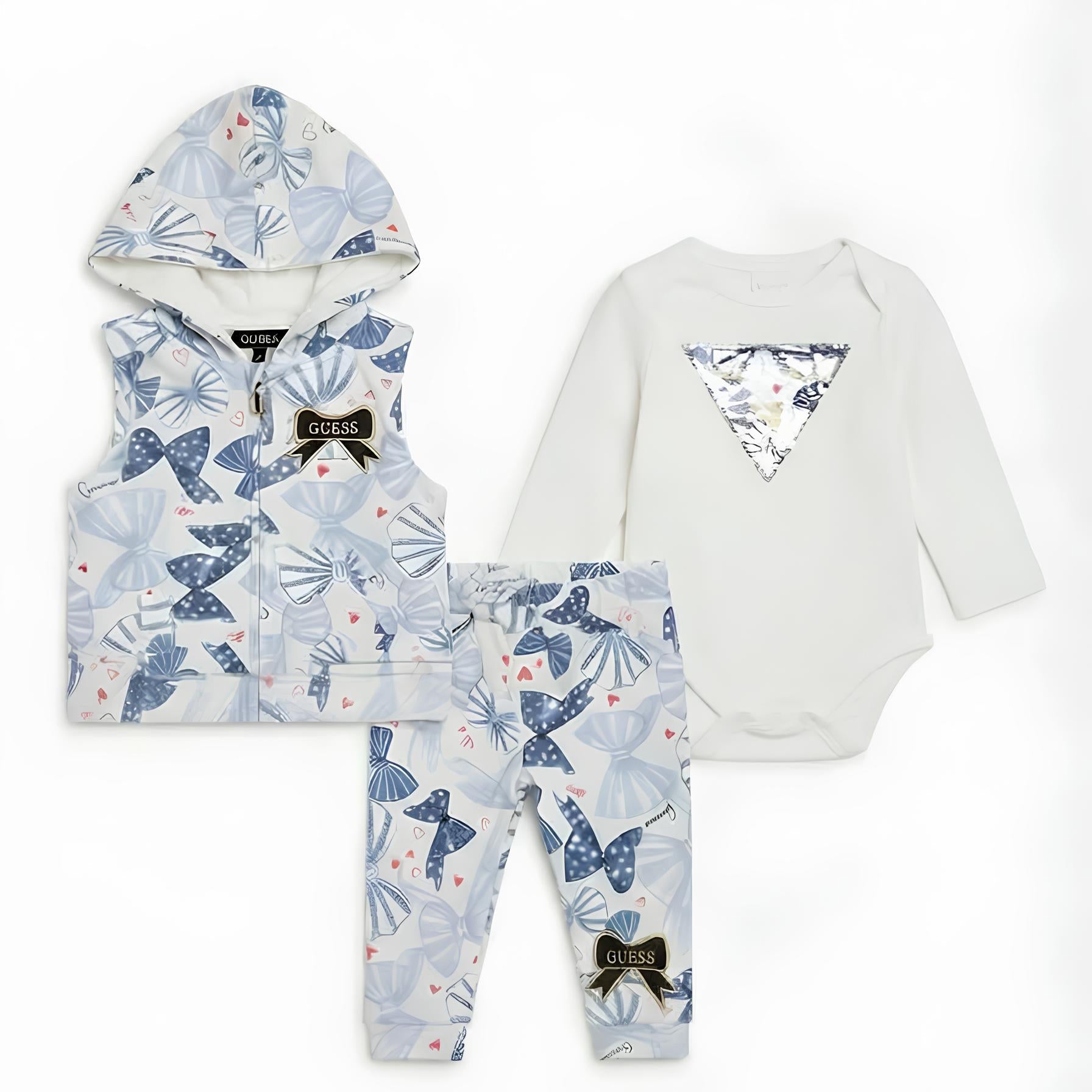 GUESS SET 3 PZ. NEONATA. COTONE.