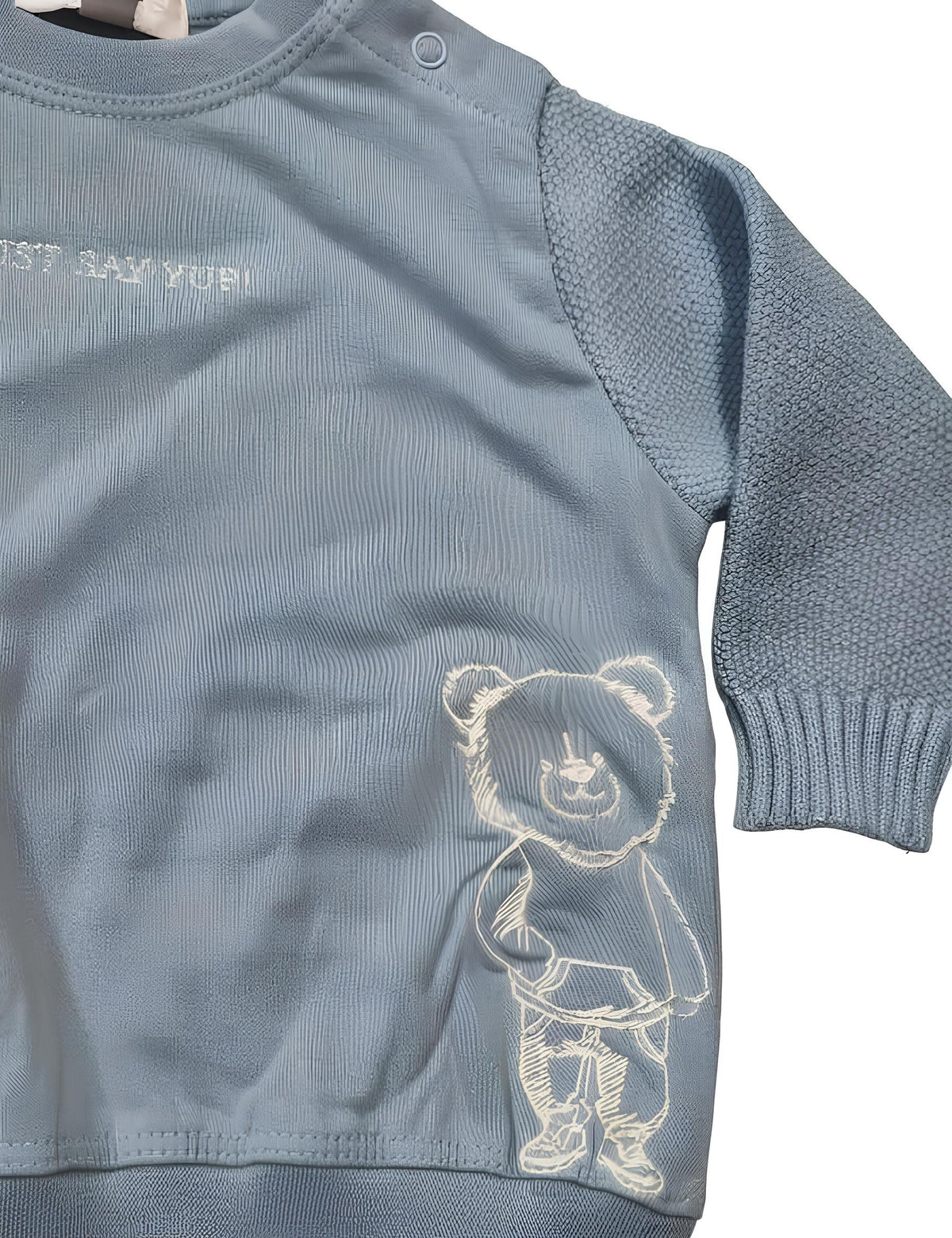YOURS FELPA BIMBO CON MANICHE IN MAGLIA. COTONE FELPATO.