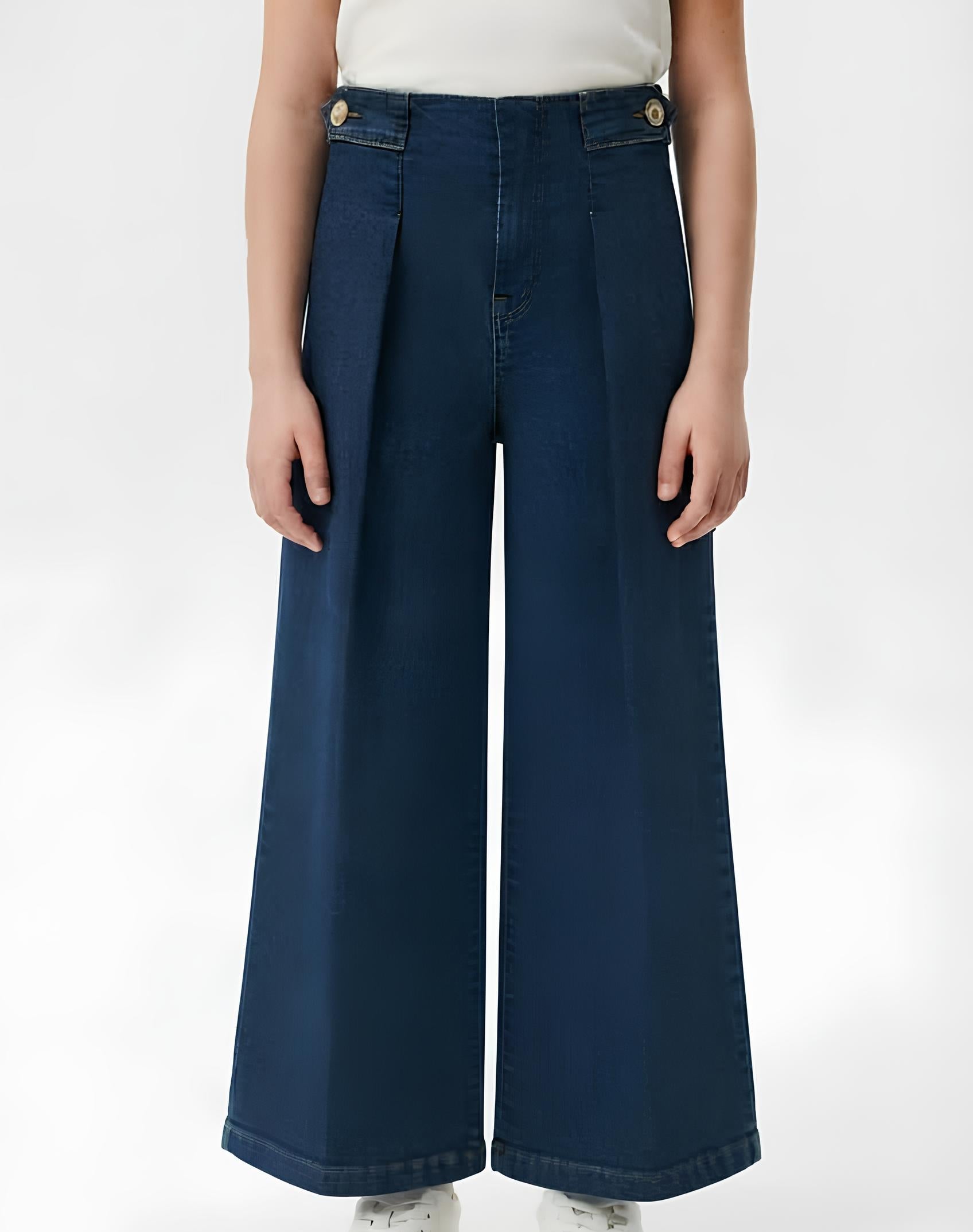MAYORAL JEANS A PALAZZO BIMBA. COTONE.