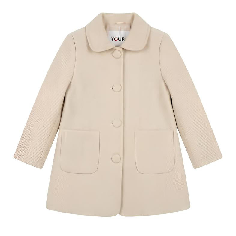 Sarabanda Cappotto Bambina con Colletto in Ecopelliccia Rimovibile