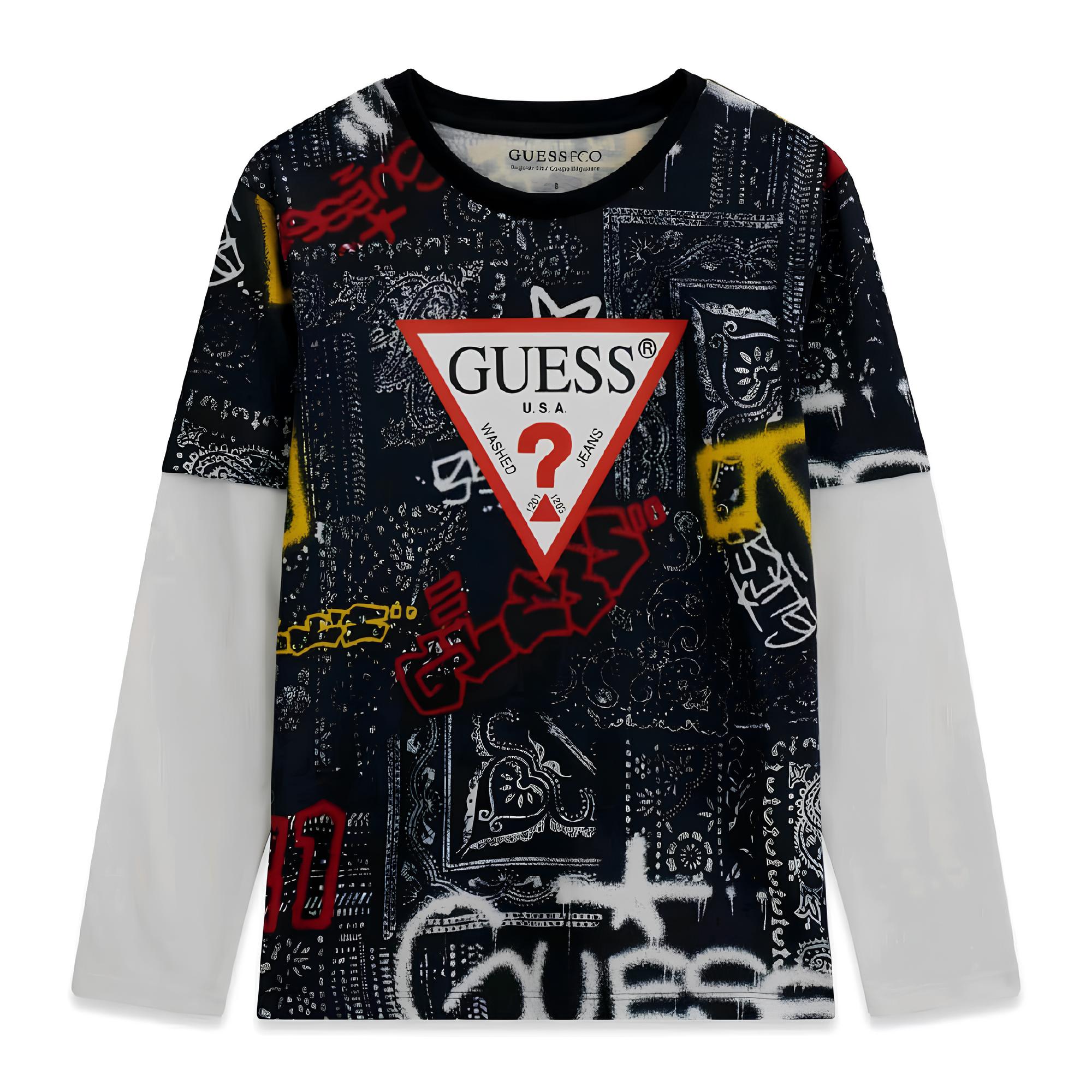 GUESS MAGLIETTA MANICA LUNGA RAGAZZO. COTONE.