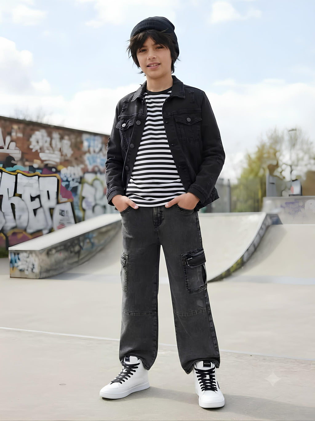 GUESS JEANS CARGO RAGAZZO. COTONE.