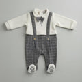 Yours tutina intera neonato. Ciniglia - grigio
