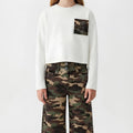 Sarabanda Maglietta Manica Lunga Oversize Bambina in Cotone
