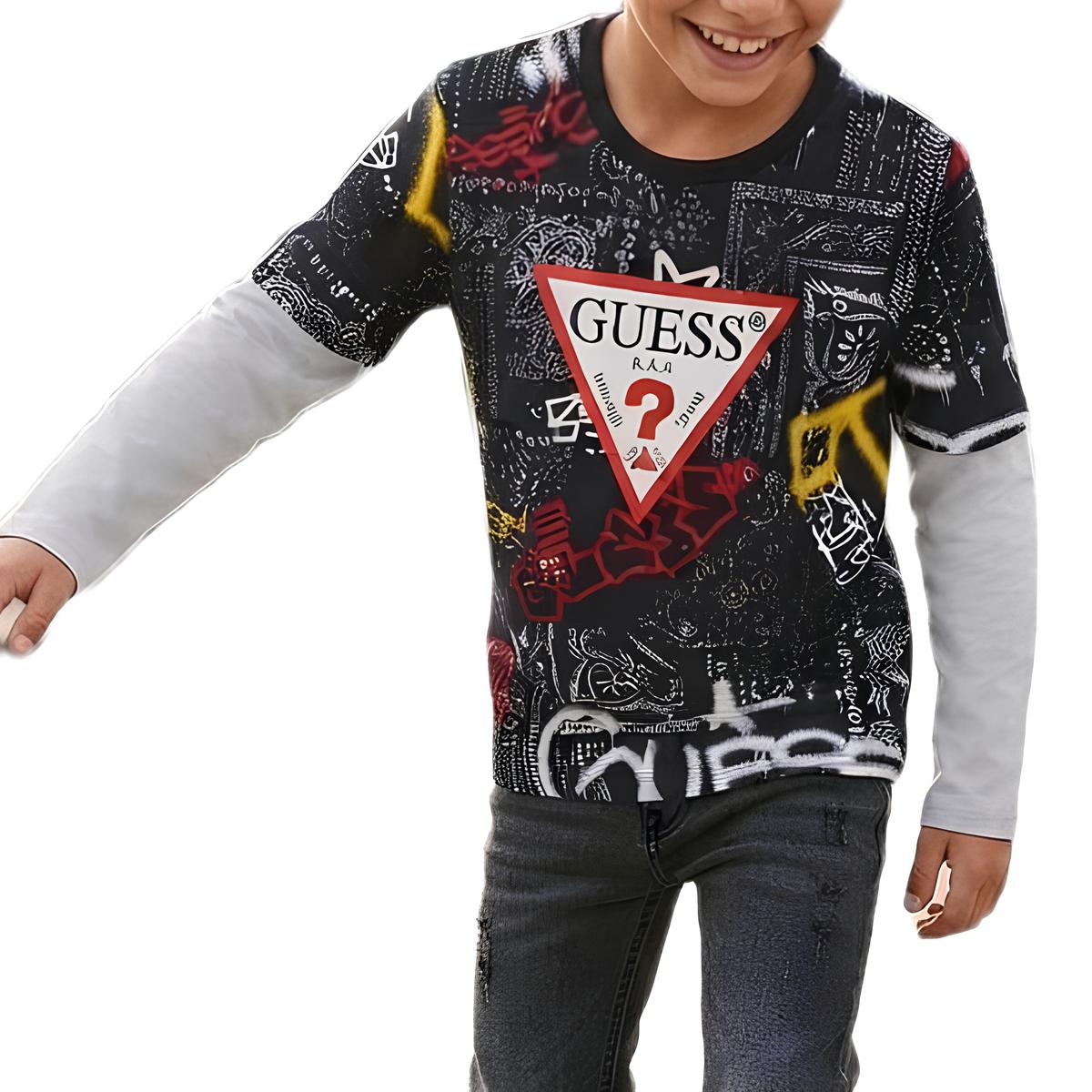 GUESS MAGLIETTA MANICA LUNGA RAGAZZO. COTONE.