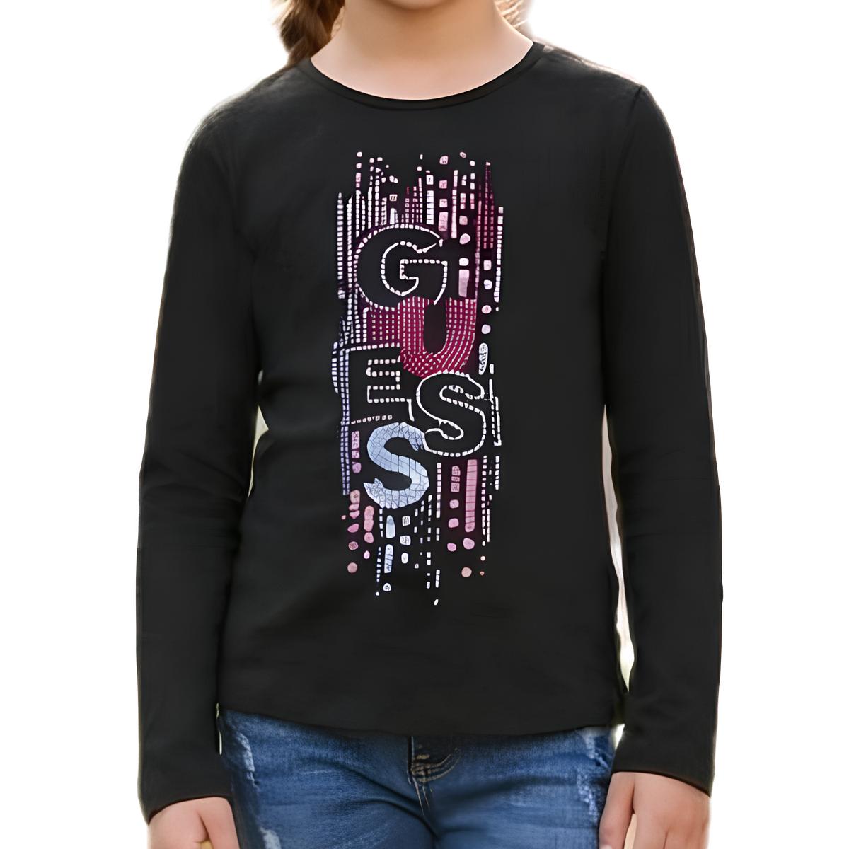 GUESS MAGLIETTA MANICA LUNGA RAGAZZA. COTONE.