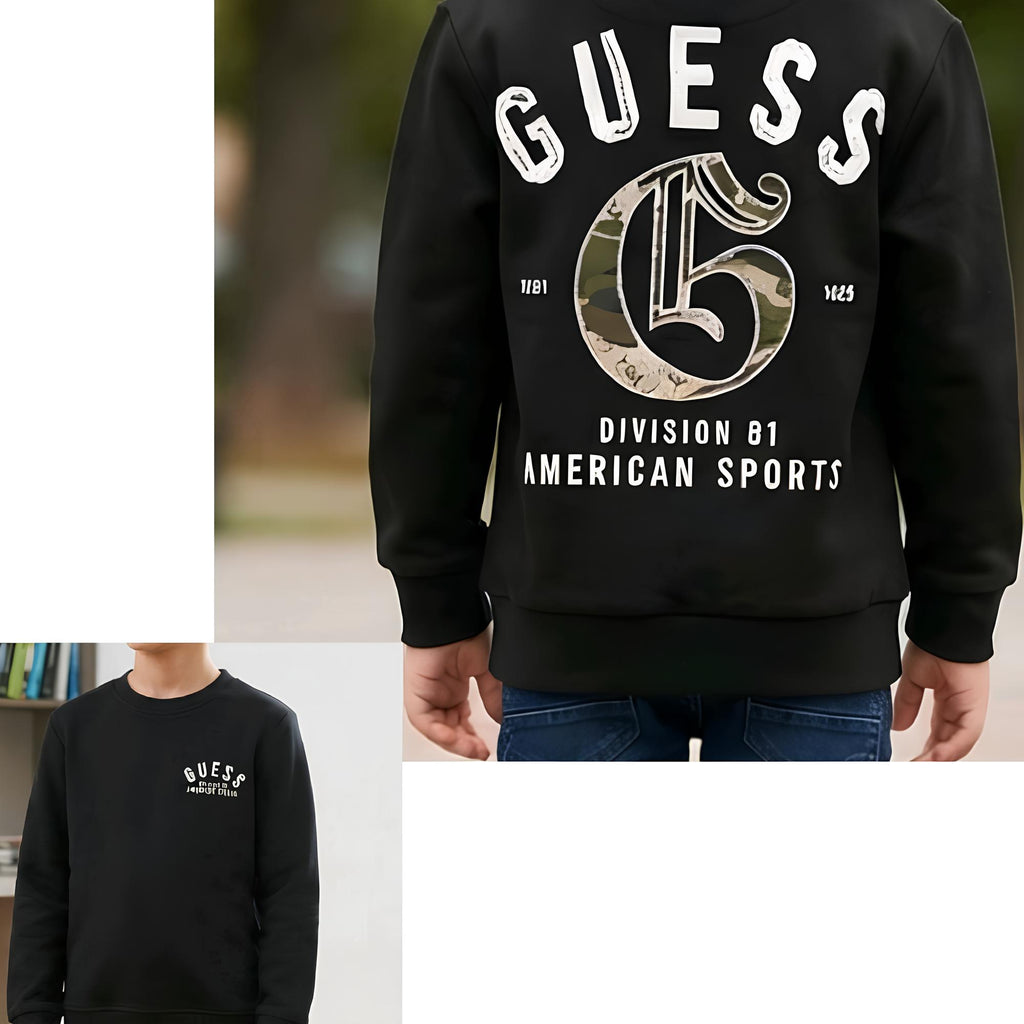 GUESS FELPA RAGAZZO. COTONE GARZATO.
