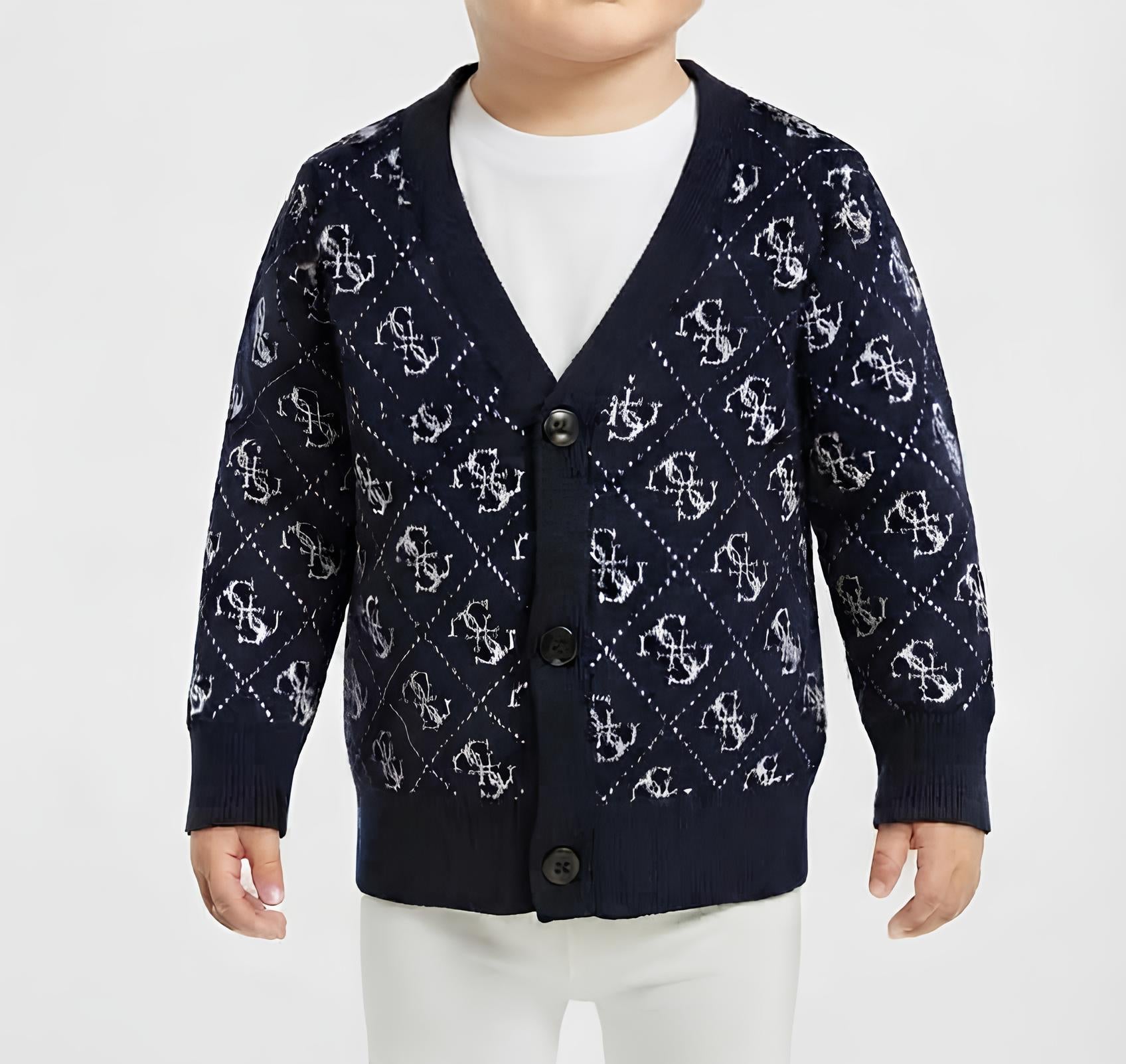 GUESS CARDIGAN BIMBO. POLIESTERE/ACRILICO/LANA.