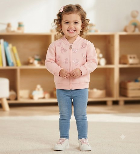 GUESS FELPA BIMBA, COTONE GARZATO.
