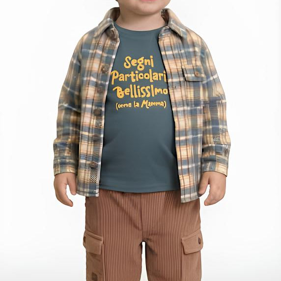 MINIBANDA CAMICIA BIMBO. COTONE FELPATO.