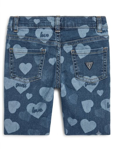 GUESS JEANS BIMBA A ZAMPA CON CUORI. COTONE.
