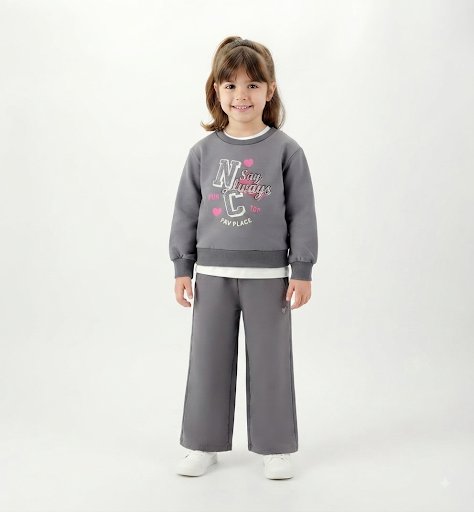 SARABANDA completo 3 pz bimba. Cotone garzato.