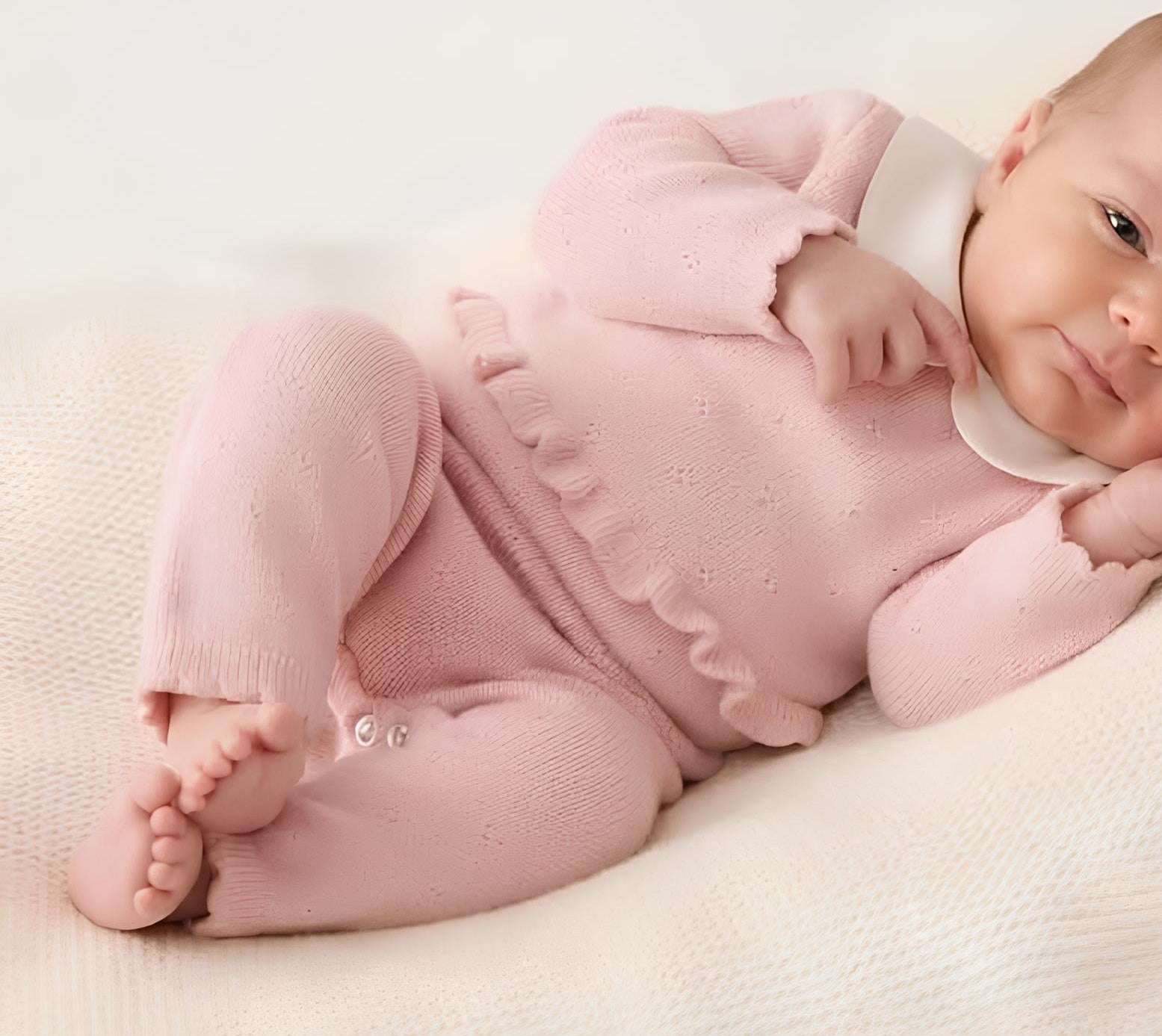 MINIBANDA TUTINA INTERA IN MAGLIA NEONATA. COTONE/LANA.