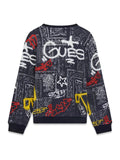 GUESS FELPA RAGAZZO. COTONE GARZATO.