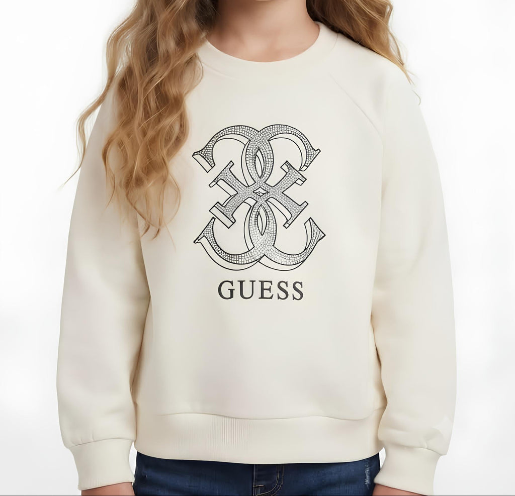 GUESS FELPA BIMBA . COTONE GARZATO.