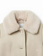 YOURS Cappotto Bambina con Colletto in Ecopelliccia Rimovibile