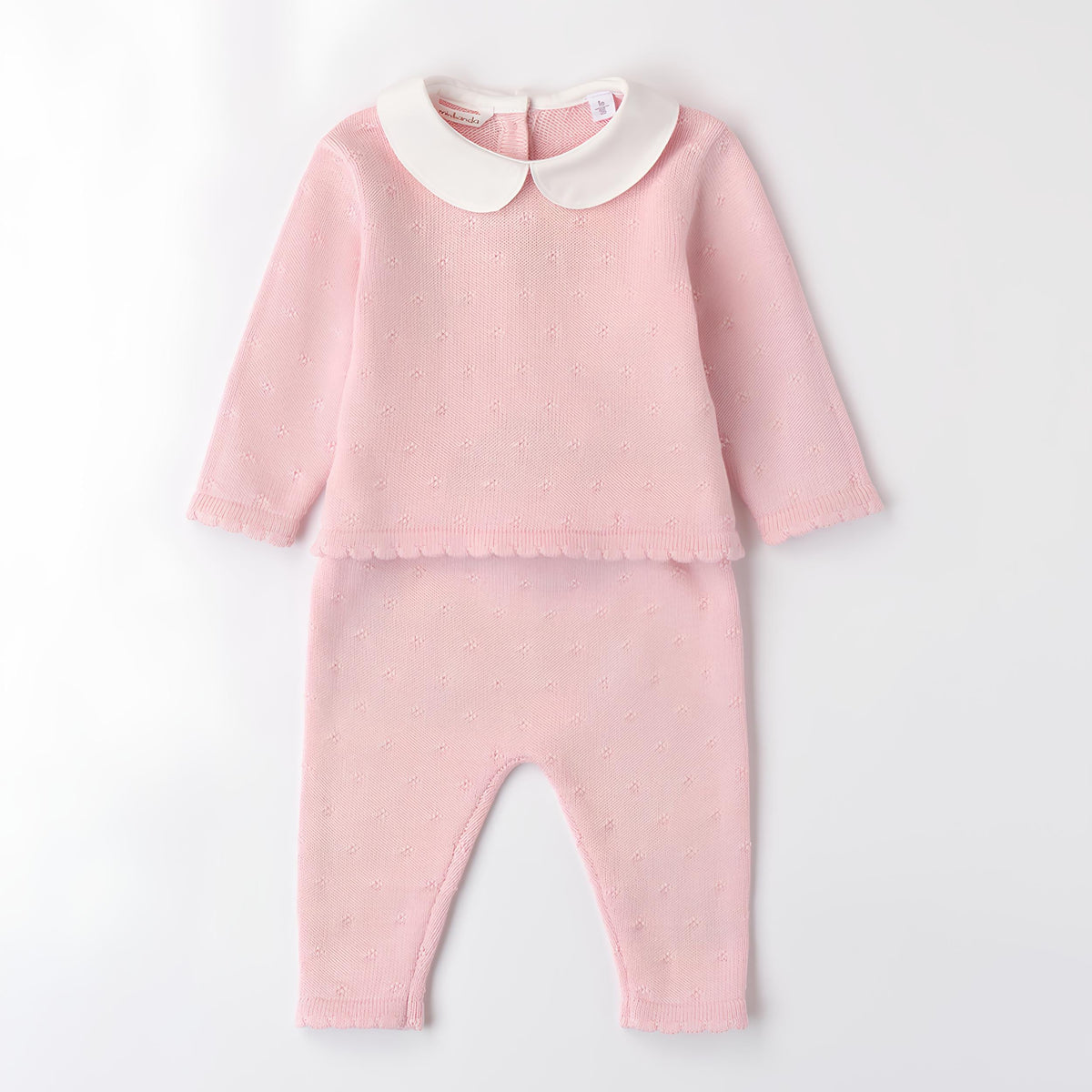 MINIBANDA TUTINA 2 PZ. IN MAGLIA NEONATA. COTONE/LANA.