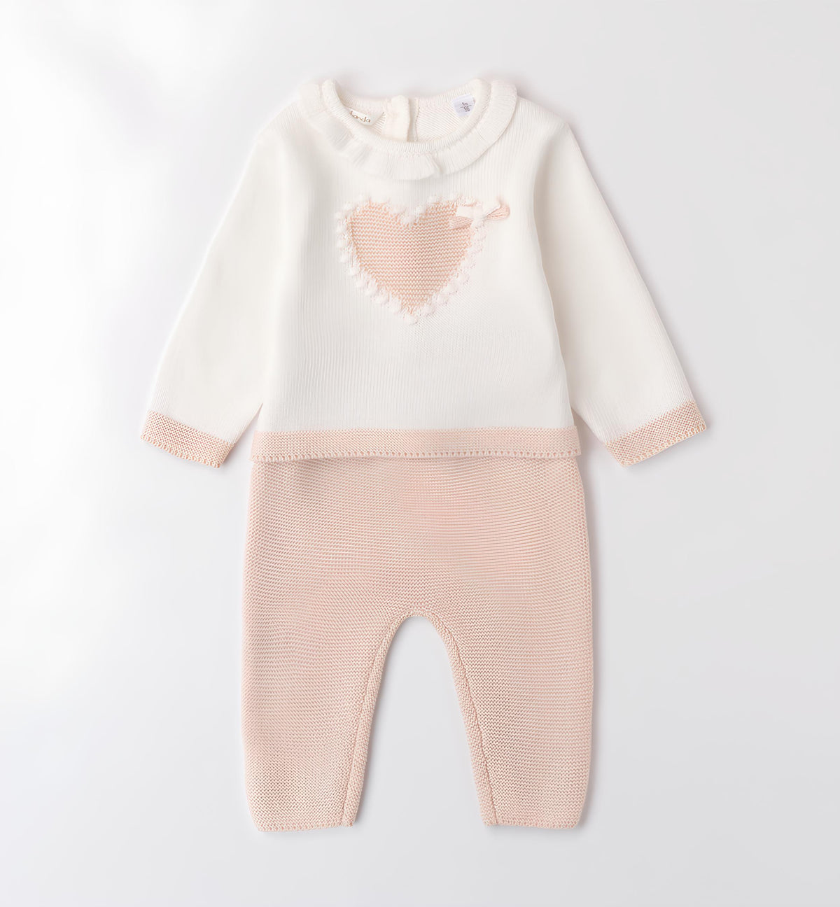 MINIBANDA TUTINA 2 PZ. IN MAGLIA NEONATA. COTONE/LANA.