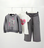 SARABANDA completo 3 pz bimba. Cotone garzato.