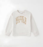 SARABANDA FELPA CON STRASS BIMBA . COTONE GARZATO.