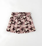 SARABANDA GONNA FANTASIA CAMOUFLAGE CON PIEGHE, BAMBINA. COTONE.