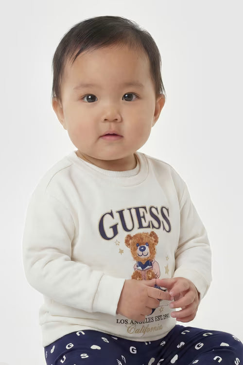 GUESS TUTA 2 PZ. BIMBA. COTONE GARZATO.