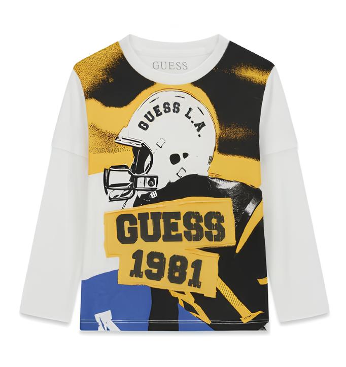 GUESS MAGLIETTA MANICA LUNGA BIMBO. COTONE.