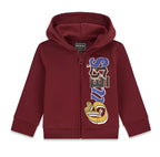 GUESS FELPA BIMBO, CON ZIP E CAPPUCCIO.COTONE GARZATO.