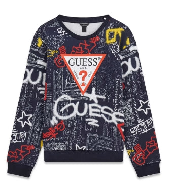 GUESS FELPA RAGAZZO. COTONE GARZATO.