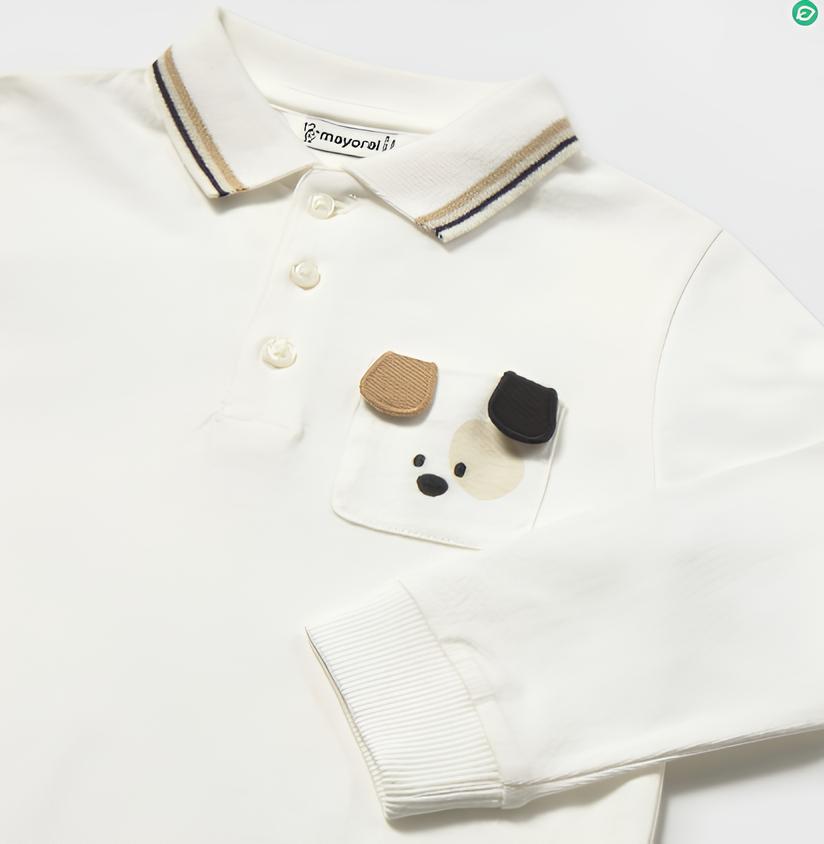 MAYORAL POLO MANICA LUNGA BIMBO. COTONE.