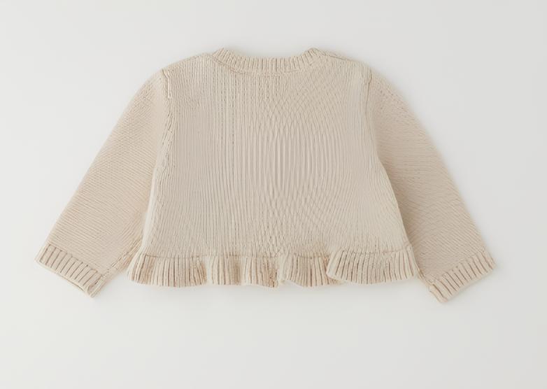 MINIBANDA CARDIGAN BIMBA. COTONE/LANA.