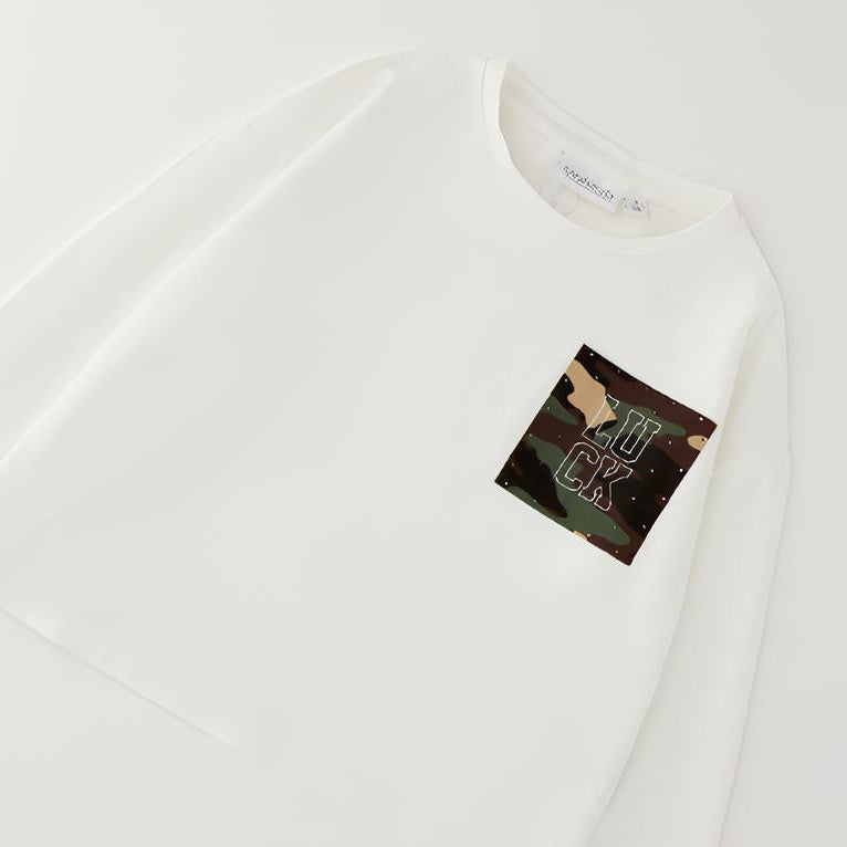 Sarabanda Maglietta Manica Lunga Oversize Bambina in Cotone