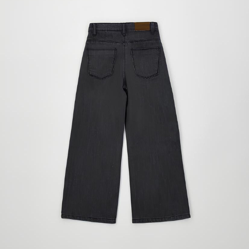 Sarabanda Jeans a Palazzo con Strass Bambina in Cotone