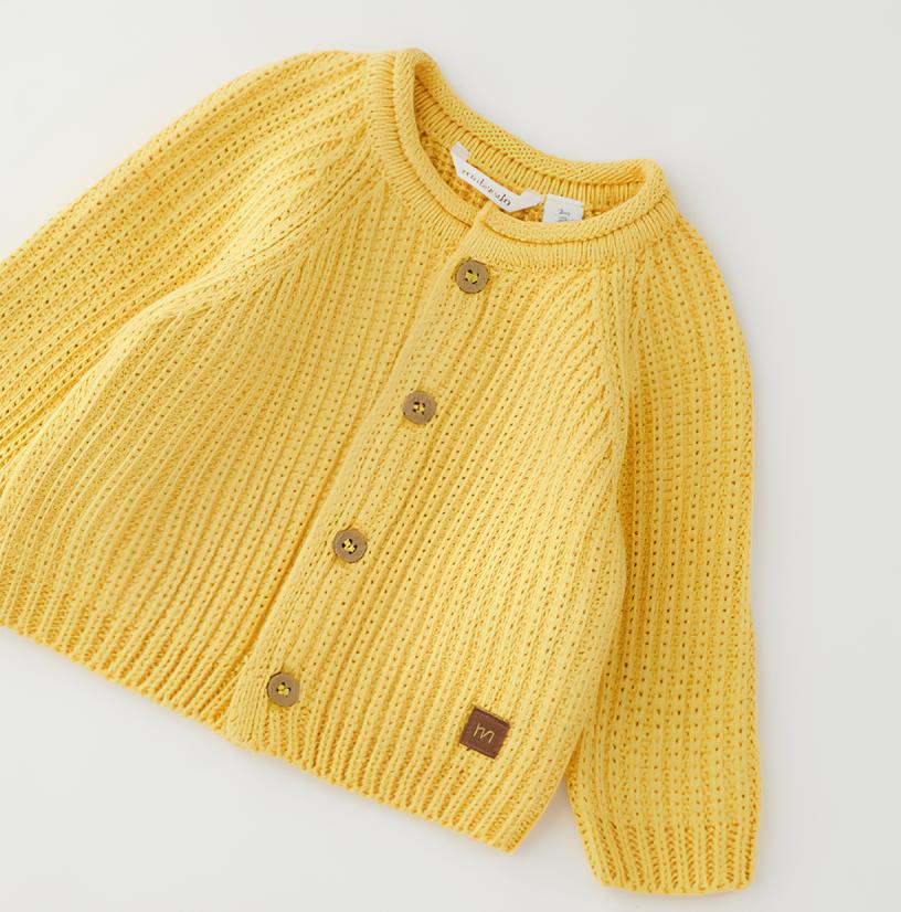 MINIBANDA CARDIGAN BIMBO. COTONE/LANA.