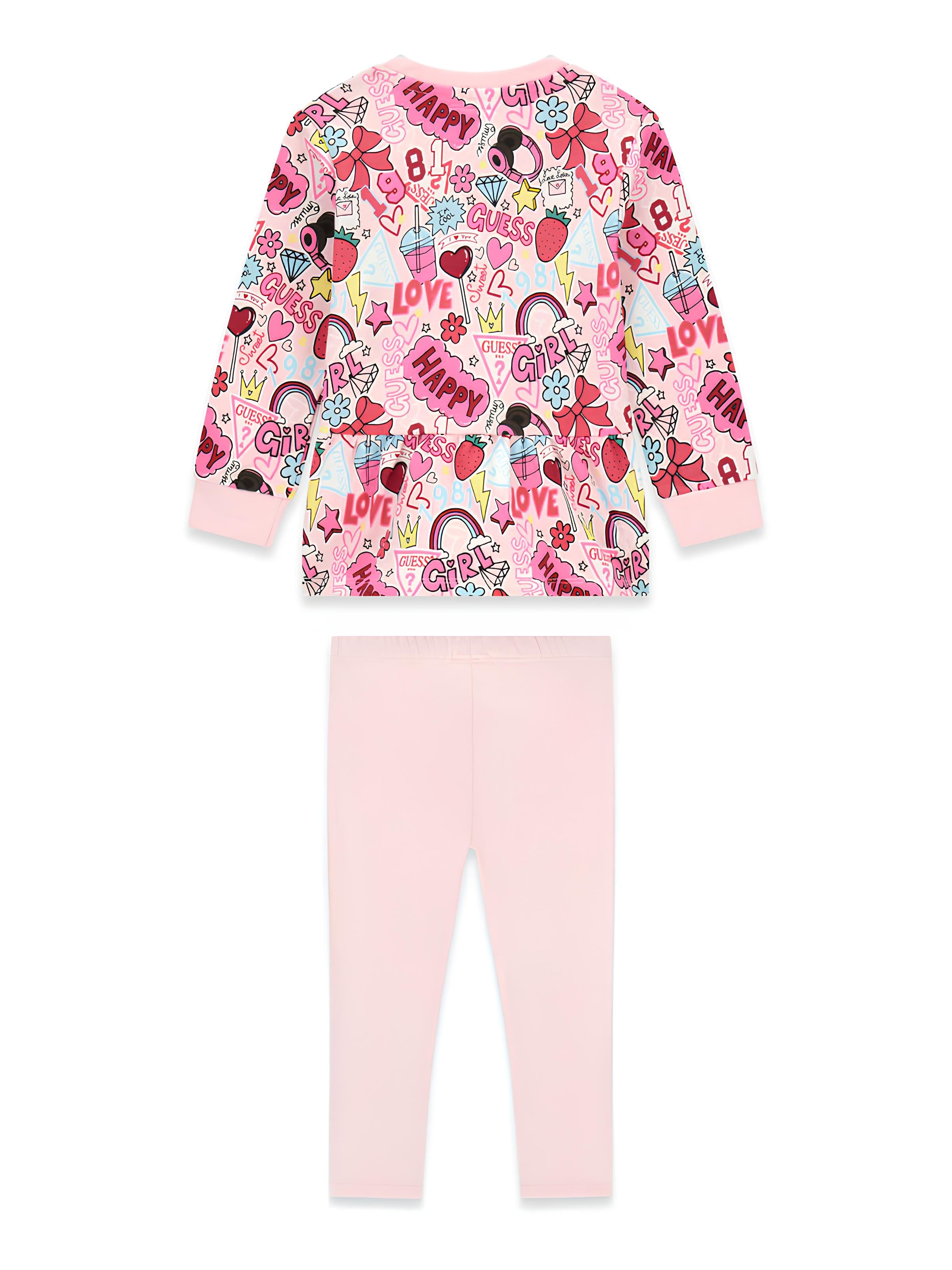 COMPLETO BIMBA 2 PZ. COTONE GARZATO.