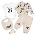 GUESS COMPLETO 5 PZ. UNISEX, NEONATO. COTONE.